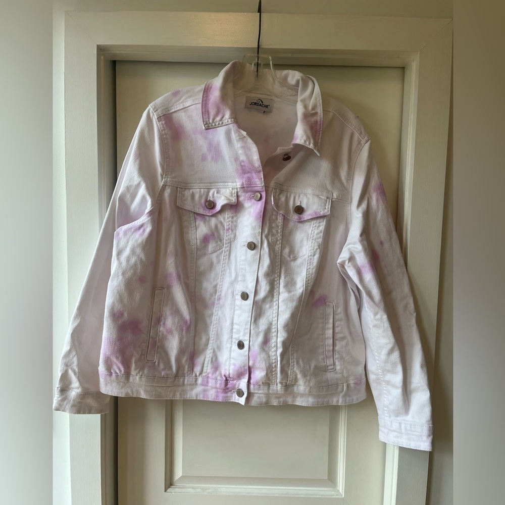 Jordache tie-dye white jacket